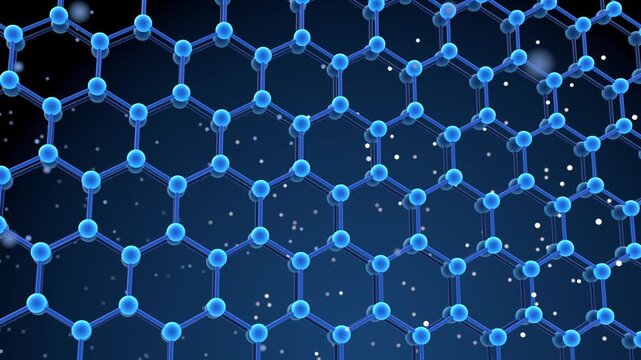 Graphene membrane 3D animation for water filtration