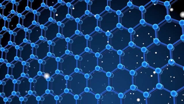 Graphene membrane 3D representation for water filtration research