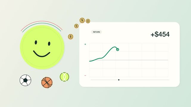 Betting returns rise and fall as smile and frown symbols react