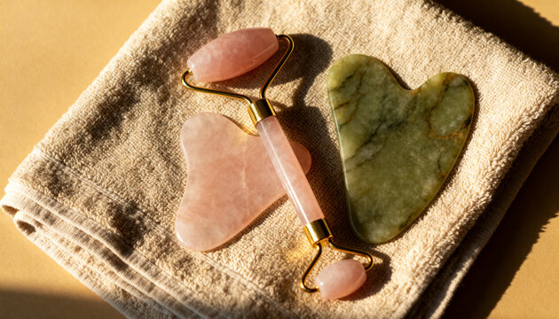 Gua Sha Jade Healthcare Concept