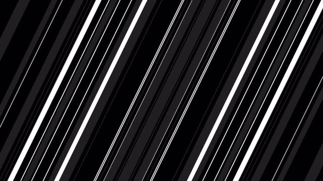 Abstract Motion Background Featuring Diagonal White Lines Moving Over Dark Surface.