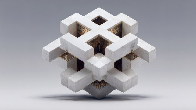 Interlocking geometric sculpture