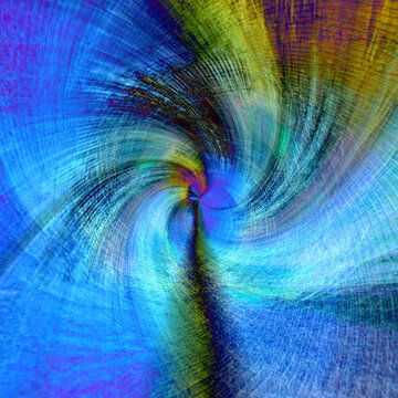 spinning color and lines from multiple exposure effect