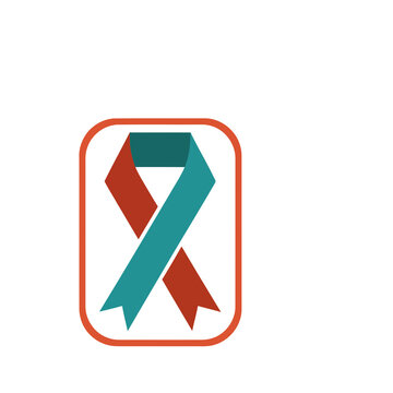 Two Color Ribbon Symbol