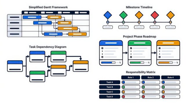 Collection of user interface mockups and digital screen designs for modern applications