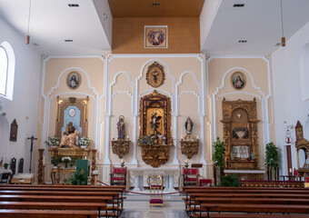 Obraz premium Interior of San Miguel Arcángel Church in Torremolinos, Málaga, Spain