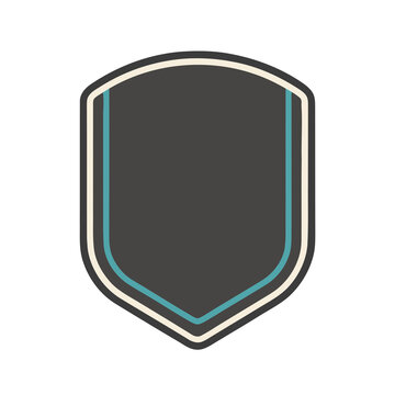 Shield shape with decorative border