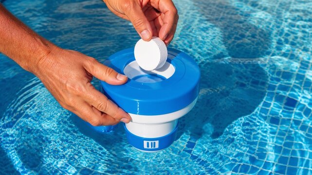 Automatic Pool Chlorine Tablet Dispenser for Water Maintenance and Swimming Pool Treatment