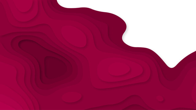 Elegant Burgundy Layered Paper Cut Background with Organic Contour Lines, Abstract Red Topographic Landscape Texture for Modern Graphic Design.
Abstract Red Topographic Background with Smooth Layered 