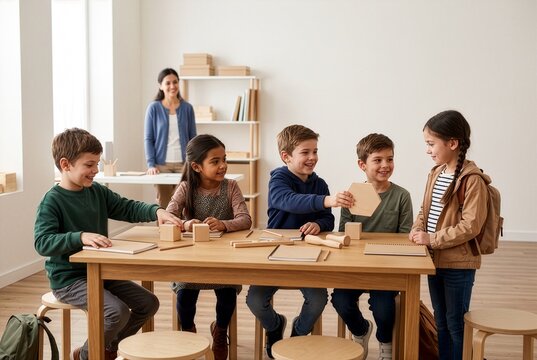 Children welcoming a new classmate into a group activity, illustrating inclusion, friendship and positive school culture.