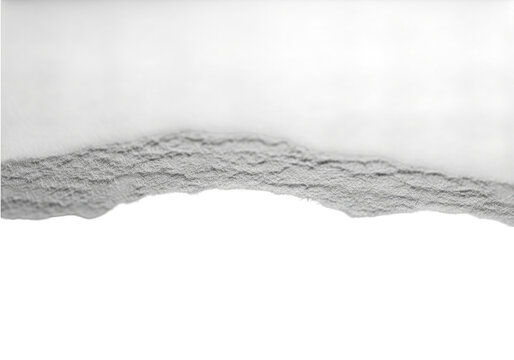 Torn paper edge with rough texture and ripped border isolated on transparent background