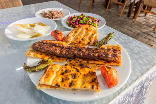 Typical Turkish meal - Adana kebab
