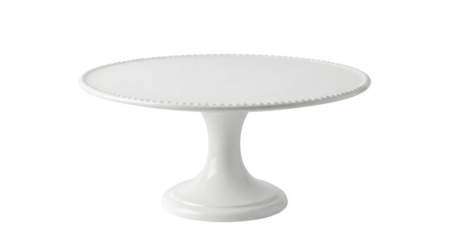 Empty Ceramic Cake Stand Isolated On A Transparent Background