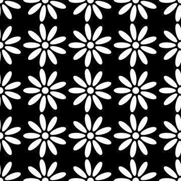 Geometric daisy blossom grid and repeating floral petals seamless alpha heightmap grayscale mask map texture