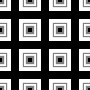 Concentric nested square tiles and layered geometric block pattern seamless grayscale mask map heightmap texture