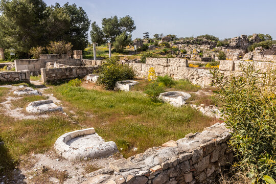 Roman bath in Salamis ancient city, Northern Cyprus