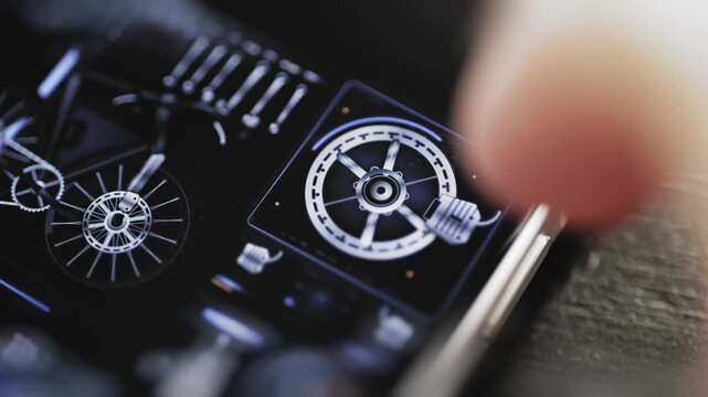 Finger selects circular bicycle drivetrain diagnostic module