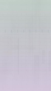 Vertical video: Contrast rising causing grid showing faint lines and two tall marks to show graph