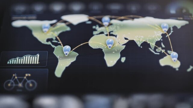 Global bicycle logistics map connects service destinations