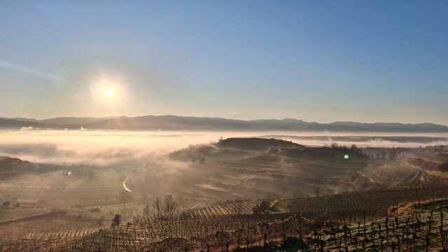 Schambachtal mit Nebel