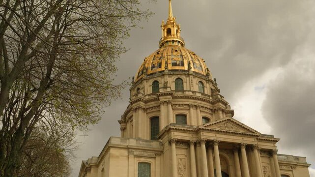 Les Invalides in Paris with Golden Dome and Historic French Baroque Architecture