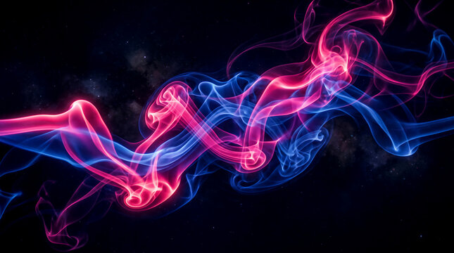 Abstract colorful swirling lights creating dynamic cosmic energy effect design