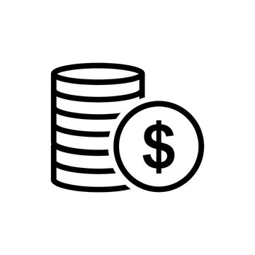 Stacked coins with dollar sign symbolizing financial savings or investment growth