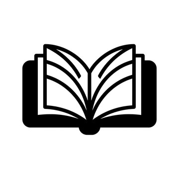 Open book icon symbolizing education and learning materials for instructional design