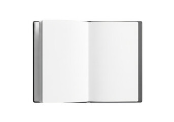 Fototapeta premium Open book with blank pages for writing isolated on transparent background