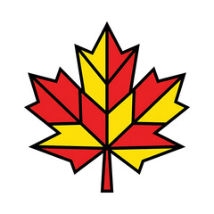 Obraz premium Modern Vector Maple Leaf Collection: Geometric, Continuous Line, and Op-Art Styles