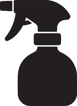 Spray Bottle Vector Icon Isolated on White Background
