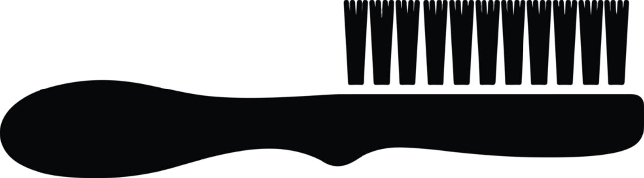 Cleaning Brush Vector Icon Isolated on White Background