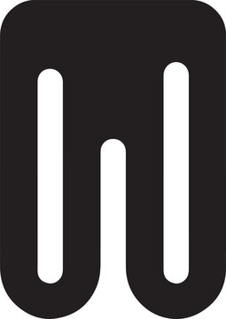 Tuning Fork Vector Icon Isolated on White Background