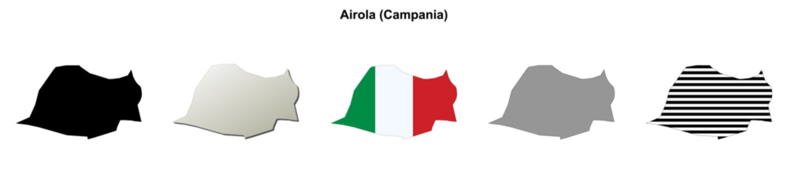 Airola (Campania) outline map set