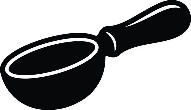 Coffee Scoop Spoon Vector Icon Isolated on White Background
