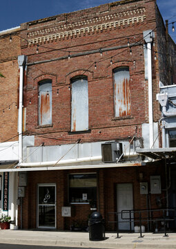 Winnsboro TX - July 20, 2025: Historic Buildings Located in Downtown Winnsboro, TX