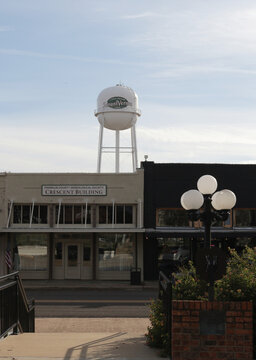 Mount Vernon TX - November 30, 2025: Downtown Square and Park Located in Downtown Mount Vernon TX