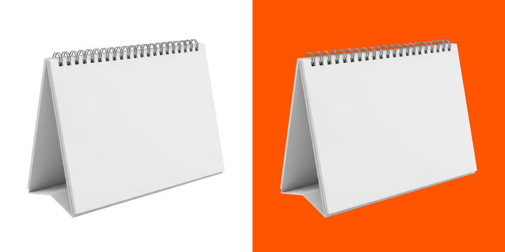 Blank White Spiral Desktop Calendar Mockup Template For Office Business Use transparent png