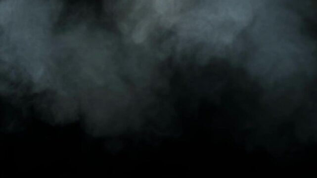 Wispy ethereal smoke plumes drifting elegantly across a dark void with subtle cinematic lighting