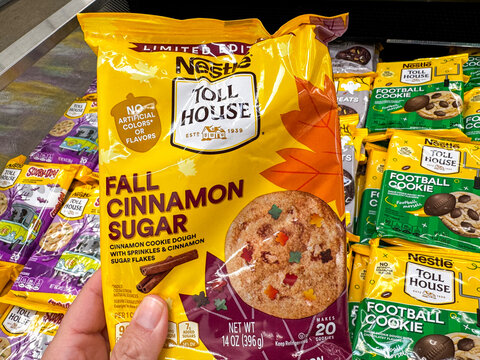 Mesa, Arizona - September 18, 2026: Nestle Toll House Fall Cinnamon sugar themed chocolate cookie dough