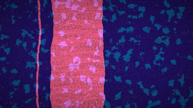 Abstract procedural background generated with JavaScript, featuring vertical wavy bands and a textured, speckled noise overlay. A unique, generative digital art design ideal for creative projects, 8K