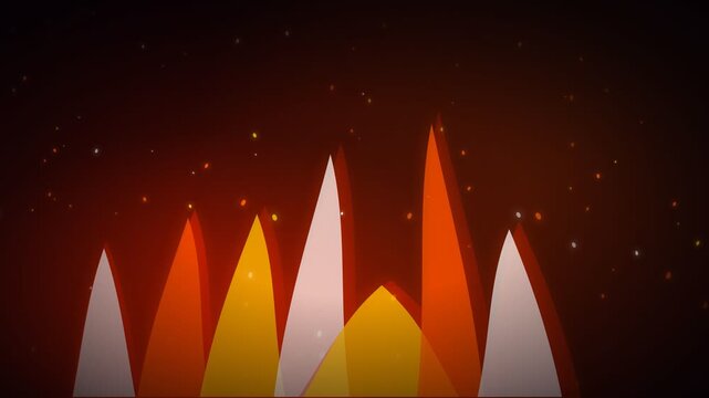 Abstract fire flames burning on dark background