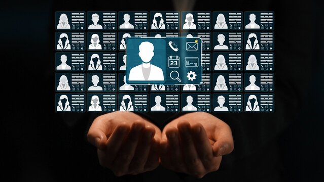 Hands Holding Digital Interface with Multiple User Profiles and Health Data Insights for Healthcare Technology Concept. Entropy.