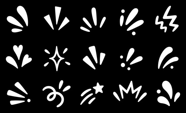Hand Drawn Surprise Marks and Playful Comic Accent Elements Collection
