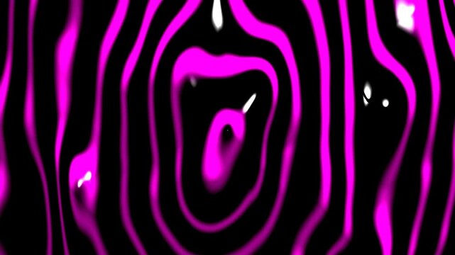 Abstract Neon Pink Wavy Stripes Background with Liquid Flow Distortion