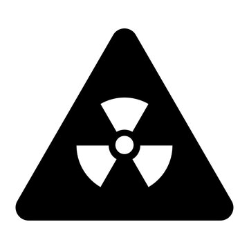 PNG nuclear danger flat icon, transparent background