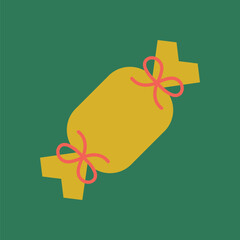Obraz premium Yellow candy geometric food flat illustration vector