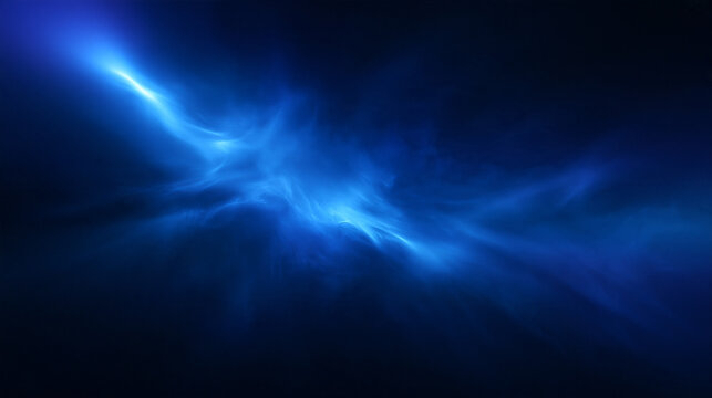 Abstract Blue Glowing Energy Plasma on Dark Background