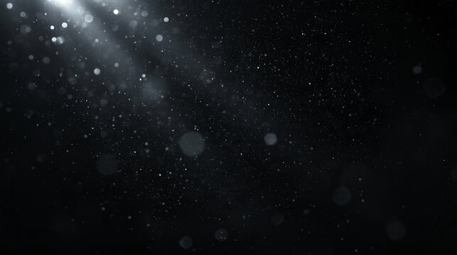 Dust Particles Floating in Beam of Light Overlay