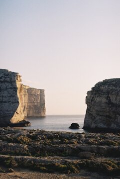 Remains of the Azure Window on Gozo, Malta